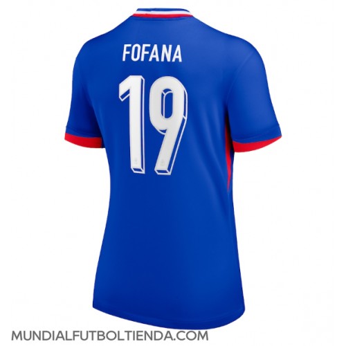 Camiseta Francia Youssouf Fofana #19 Primera Equipación Replica Eurocopa 2024 para mujer mangas cortas